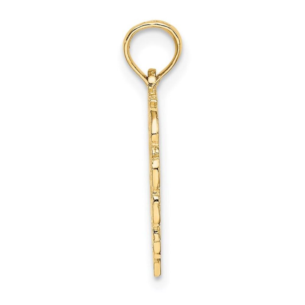 14k Yellow Gold Heart Script Letter C Initial Cha… - image 2